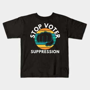 Black Voters Matter Georgia Voting Stop Voter Kids T-Shirt